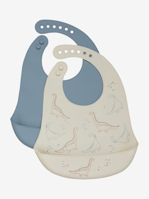 Hovedbilde CeLaVi, 2-pk blå/offwhite silikonsmekker m/ ...
