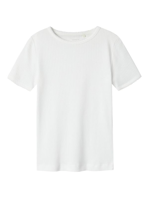 Name it, Nkffikate hvit ribbet t-skjorte