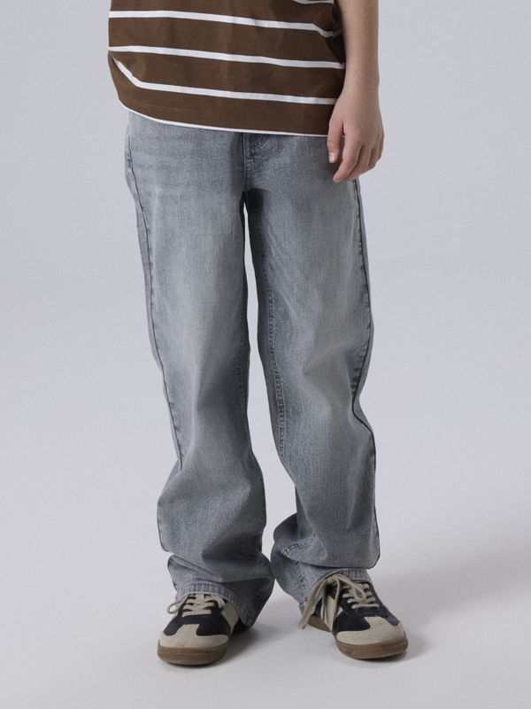 Nkmryan grå straight jeans 