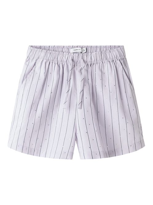 Hovedbilde Nkfjianna lys lilla stripete shorts med bling