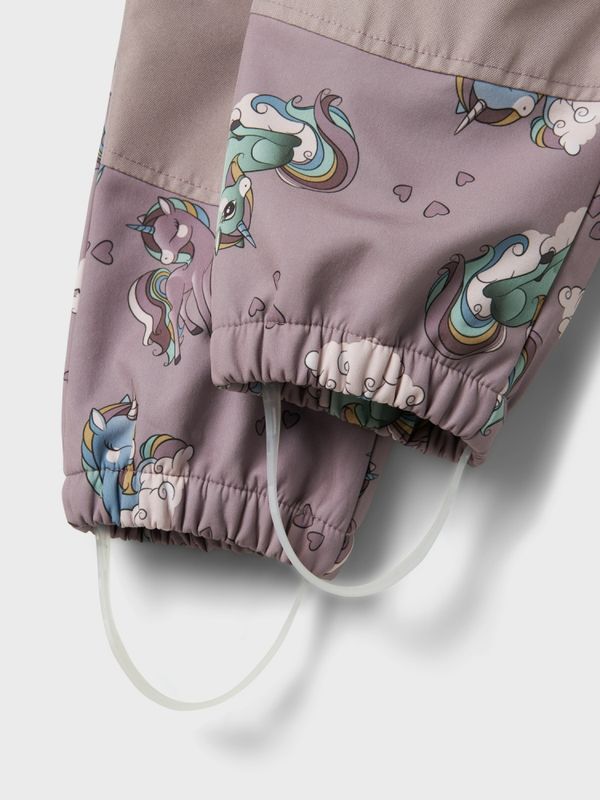 Nmfalfa08 dus lilla softshelldress m/enhjørninger