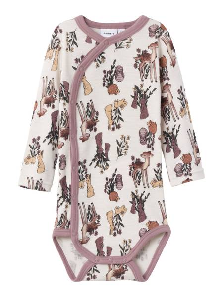 Name it, Nbfwillit beige ullbody med dyremotiv