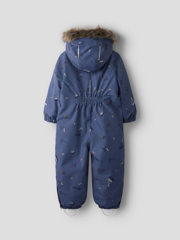 Nmfsnow10 blå vinterdress m/anleggsmaskiner
