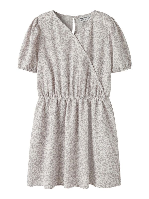 Nkffany offwhite kjole med dus lilla blomster