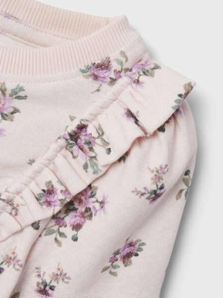 Name it, Nmffikka lyserosa t-skjorte m/blomster