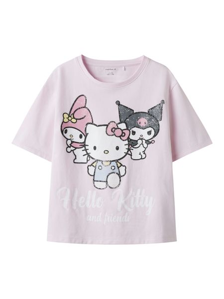Name it, Nkfmahild lyserosa t-skjorte m/Hello Kitty