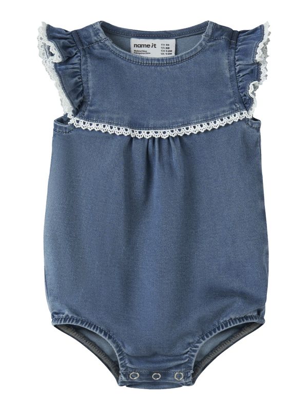 Nbfmolly denim romper m/blonder