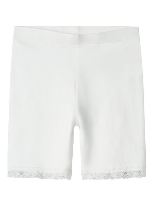 Hovedbilde Nkfvista hvit sykkelshorts med blondekant