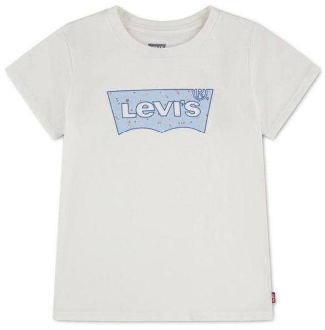 Hovedbilde Levi's offwhite t-skjorte med lyseblå batwinglogo