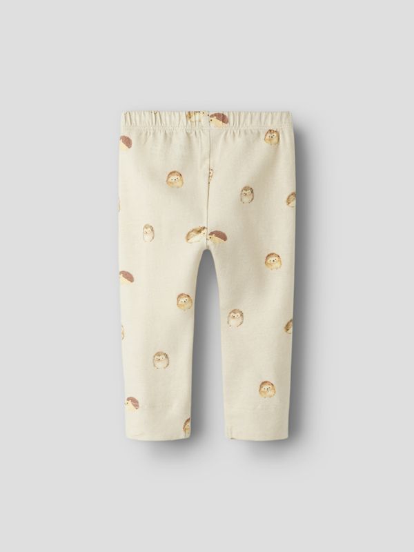 Nbnnille beige legging med pinnsvin fra Name it