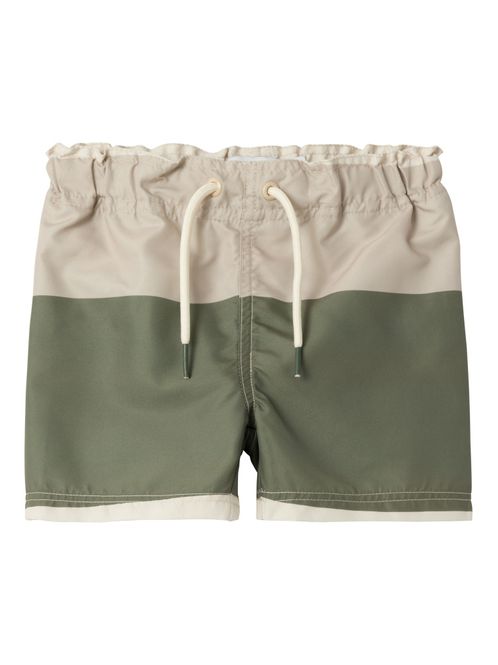 Hovedbilde Nmmzimon grønn/beige stripete badeshorts