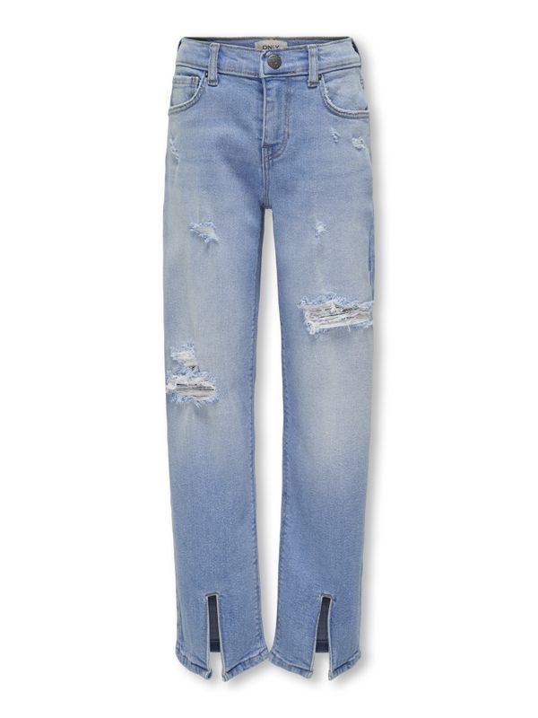 Kogastrid lyseblå vid jeans m/ splitt