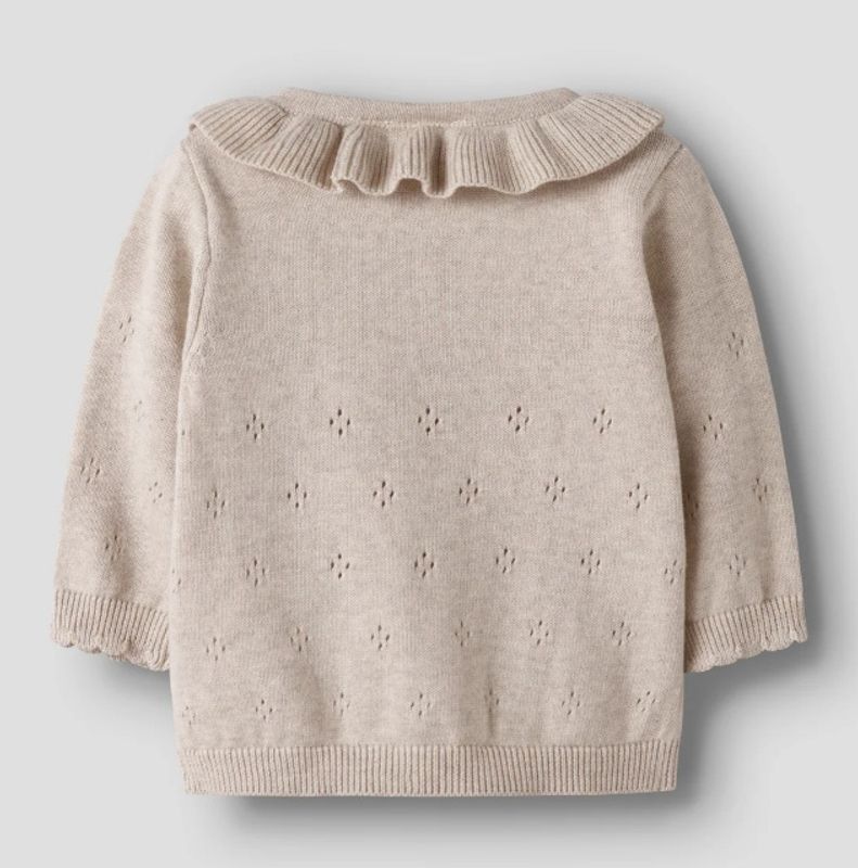 Nbfdiame beige strikket cardigan