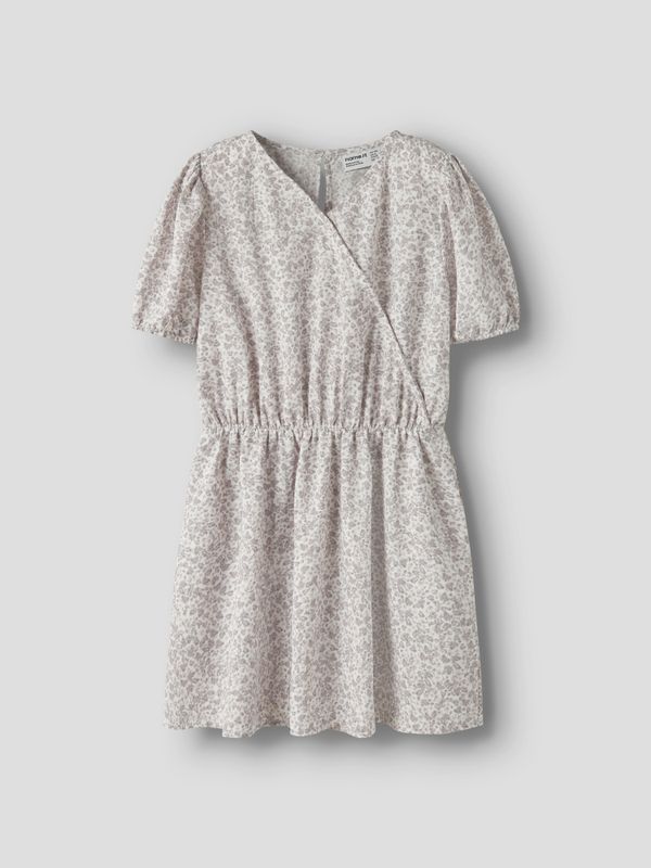 Nkffany offwhite kjole med dus lilla blomster