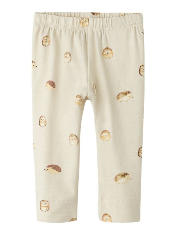 Nbnnille beige legging med pinnsvin fra Name it