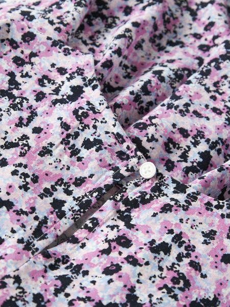 Name it, Nkfpdermi lilla/svart/rosa langermet kjole m/blomster