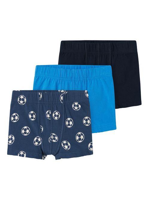 Hovedbilde Nmmboxer 3pk boxere i blåfarger m/fotballer