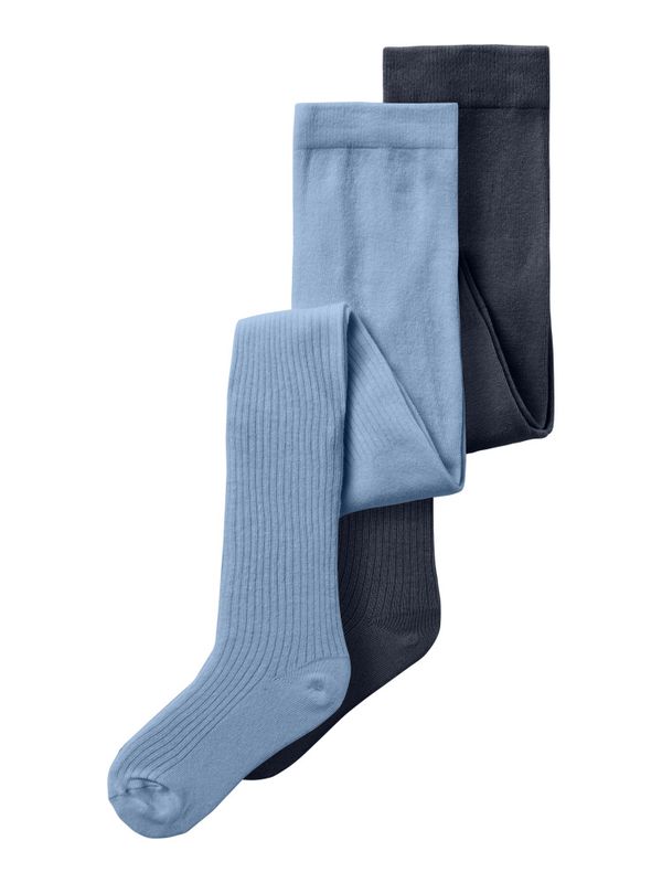 Name it, Nmfkarib 2 pk lyseblå/mørkeblå strømpebukser