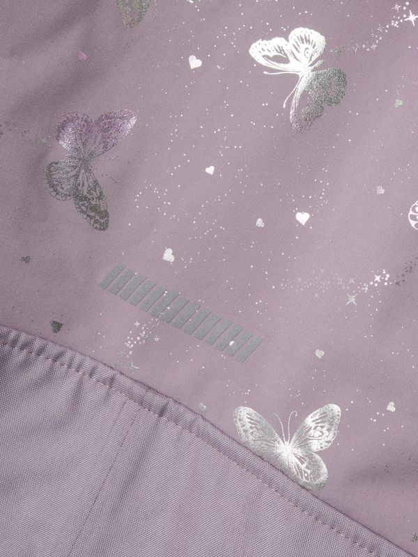 Nmfalfa08 lyselilla softshelldress m/sommerfugler