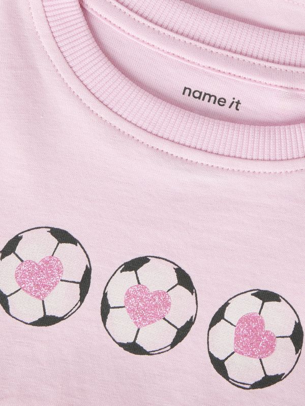 Nmfhinny rosa t-skjorte med fotball print