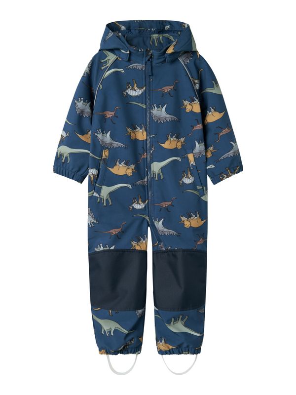 Nmmalfa08 blå softshelldress m/dinosaurer