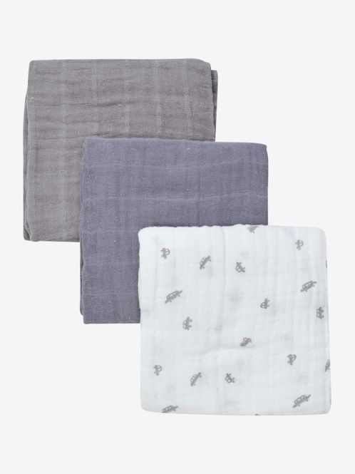 Hovedbilde Pippi, 3-pk grå gulpekluter m/biler