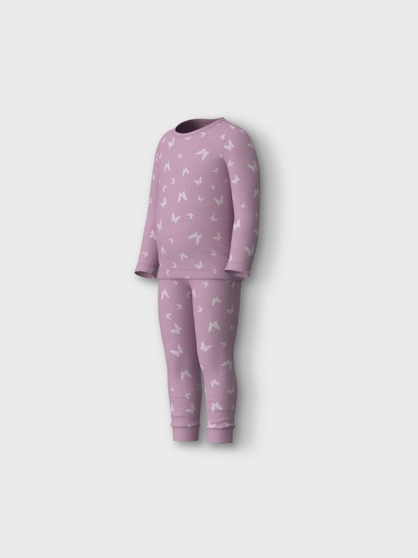 Name it, Nmfnightset rosa pysj med sommerfugler