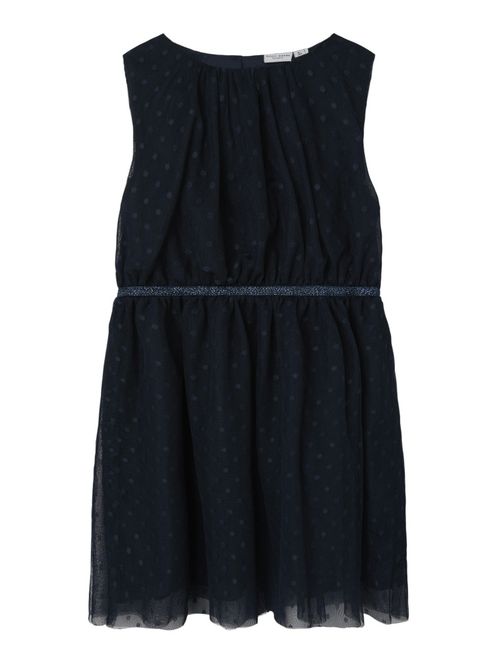 Hovedbilde Nkfvabos mørkeblå tyllkjole m/prikker