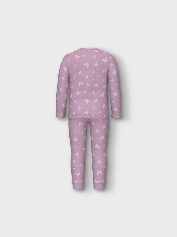 Name it, Nmfnightset rosa pysj med sommerfugler
