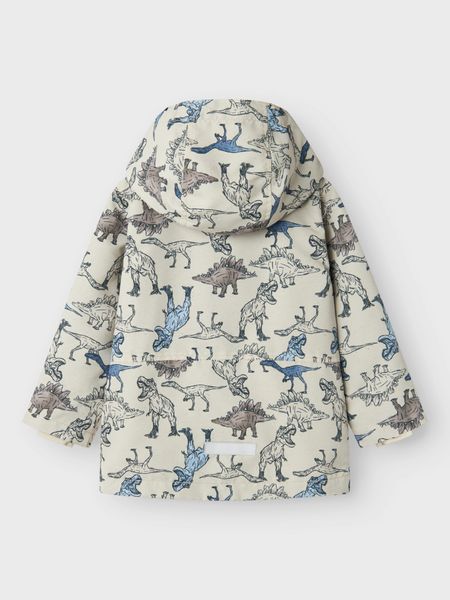 Name it, Nmmmax beige vindjakke m/dinosaurer