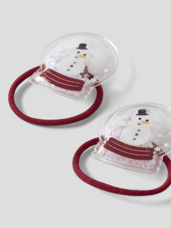 Nmfrifetti 2pk hårstrikk m/snømann