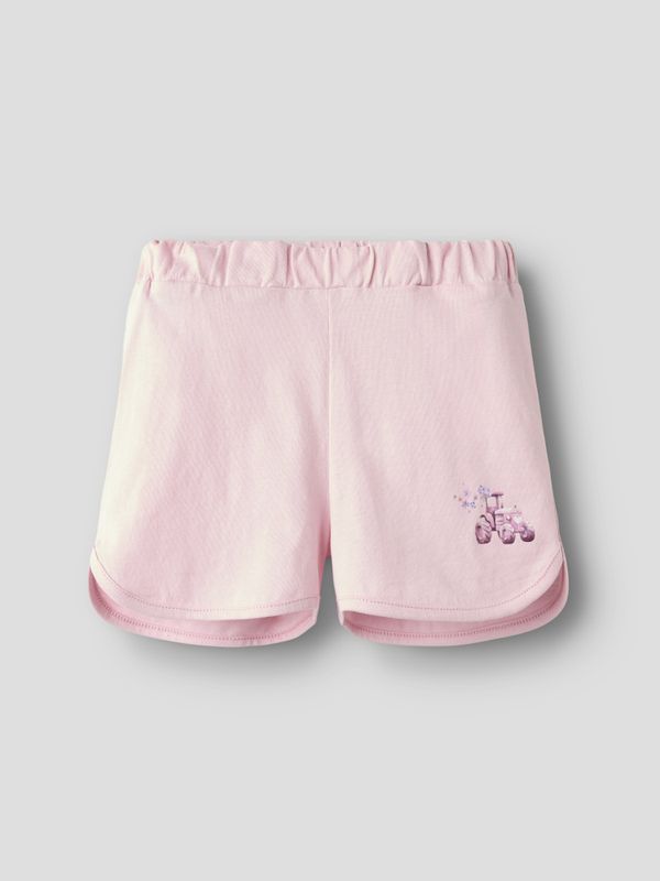 Nmfhelga lilla og rosa shortssett med kjøretøy