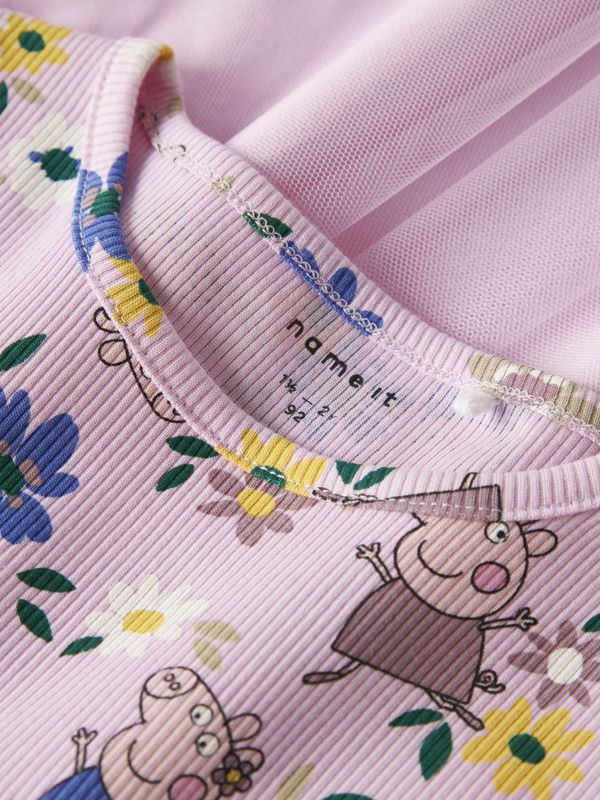 Nmfansa rosa Peppa gris kjole