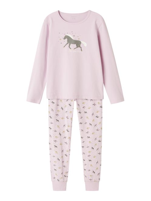 Hovedbilde Name it, Nkfnightset lillarosa pysj med hester