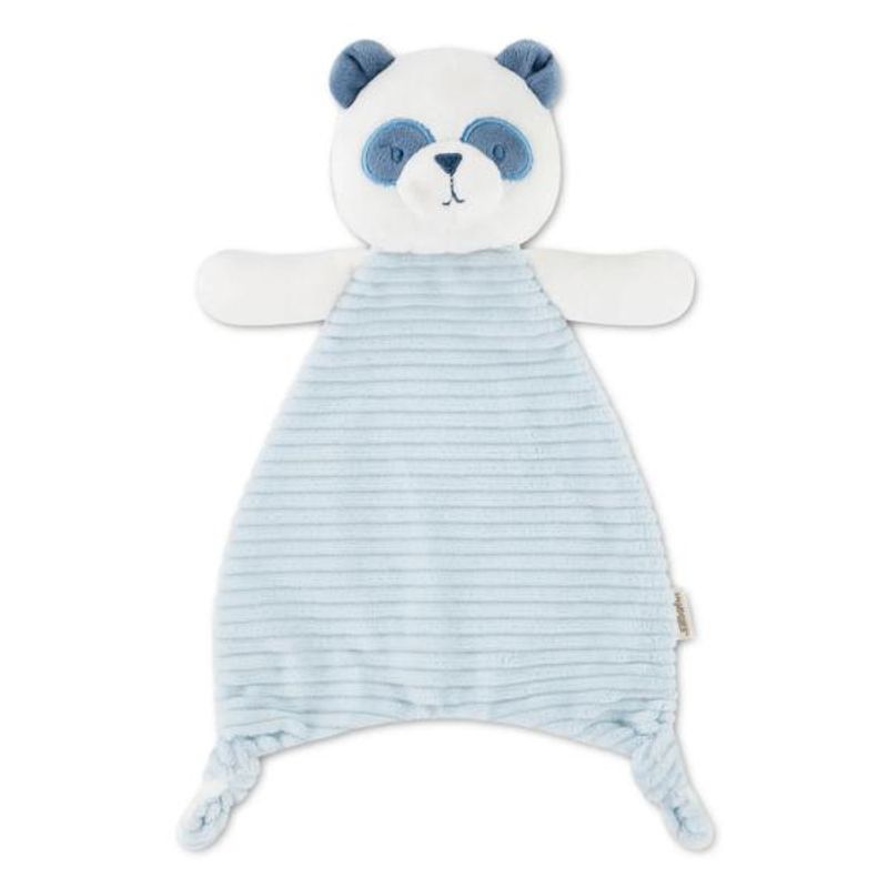 Plush lovey blå bamse koseklut