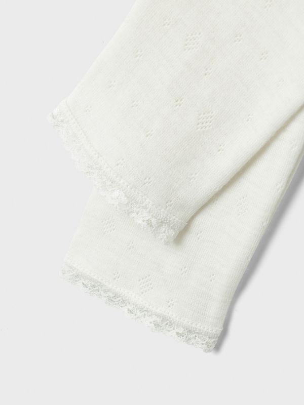 Nbfwang offwhite ullstilongs med mønster