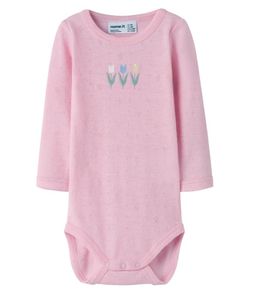 Hovedbilde Name it, Nbfwang rosa ullbody m/ blomster